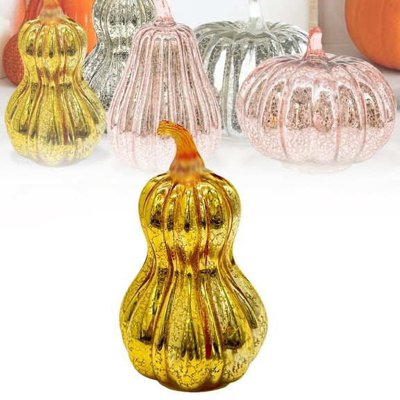 Halloween Decor - Desktop Dress Up - Pumpkin Lantern - Cherishous Led Light Pumpkins 2025 Timer Lighted Sparkling Starry Night Glass Pumpkins One Click Operation Fall Halloween/Thanksgiving Decor