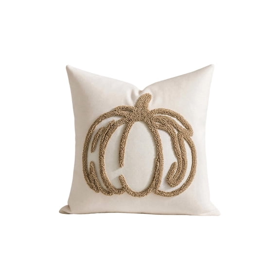 Halloween Decor Fall Halloween Pumpkin Tufted Throw Pillow Cover Embroidered Decorative Cushion Cover Holiday Couch Sofa Bed Home Decor Pillowcase