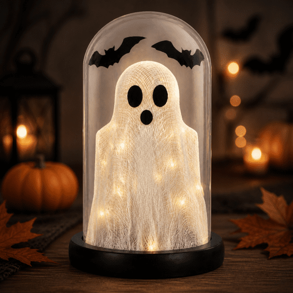 Halloween Decorations Indoor,Cute Ghost with Light for Home Mantel Tabletop Halloween Indoor Party Decorations