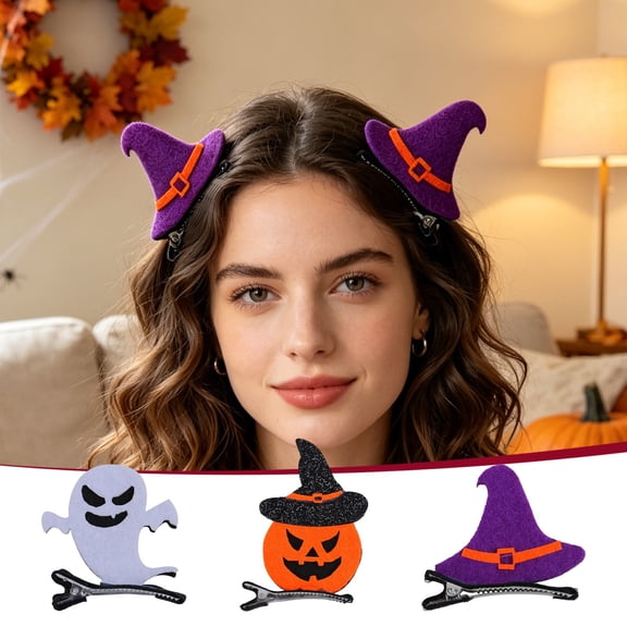 Halloween Decor, Halloween Decorations Indoor, Kids Halloween Pumpkin Ghost Hair Clips, Halloween Ghost Decorations, Halloween Pumpkin Decor for Holiday Gifts Decor