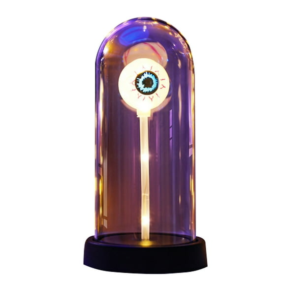 Halloween Decor-Halloween Decorations Indoor-Light Up Ghost in Glass Cloche-Cute Ghost with Light for Home Kitchen Mantel Tabletop Party Decor and Holiday Decorations