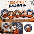 thumbnail image 1 of Halloween Decor, Halloween Door Sign, 20Cm Wooden Round Pumpkin Ghost Hanging Plaque, Halloween Front Door Decor, 1 Pc Lightweight Boo Themed Decorative Sign Suitable for Entryway, 1 of 8