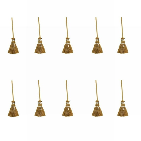 Halloween Decor, Halloween Pendant, Dienrx 10Pcs Halloween Ornaments Reusable Decorative Attractive Mini Witch Hanging Ornaments for Household, 10*Toy Broom