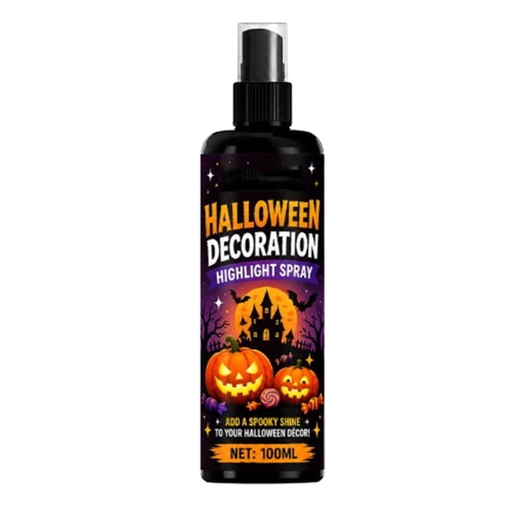 Halloween Decor Highlight Spray, 100 ml Gloss Enhancer for Ornaments, Props, Crafts, and Party Display
