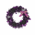 thumbnail image 1 of Halloween Decor - Home Brand - Wreath - Halloween Wreath for Front Door with Lights Wreath Halloween Decorations for Indoor Window Party Holiday Wall Decor, 1 of 9
