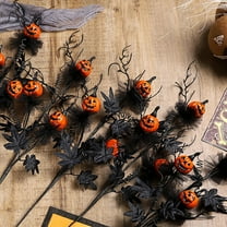 Halloween Decor - Household Imitation - Flower Bouquet - Halloween Decorations Black Pumpkin Cuttings Flower Bouquet Festival Home Adornment