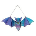 thumbnail image 1 of Halloween Decorations Indoor Outdoor - Bat Ornament - Halloween Bat Stained Glass Suncatcher Window Hanging Acrylic Wall Art Suncatcher Decoration Festival Colorful Bat 1Pc, 1 of 8