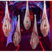 Halloween Decor - Household Pendant - Sound-Producing Large Skull Head Ornament - Animated Skeleton Halloween Decorations Light Up Skeleton Halloween Door Sign and Door Decor.