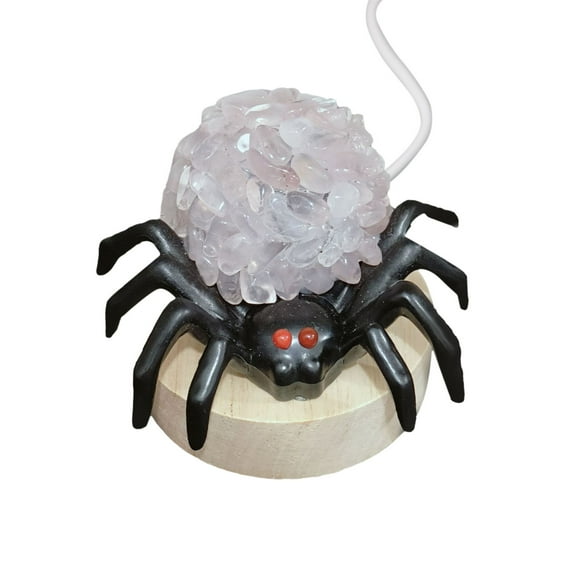 Halloween Decor, Hwkond Natural Crystal Spider Lamp Halloween Hot Selling Crystal Lamp Desktop Bedside Study Night Light Home Decoration Ornaments Clearance Sale