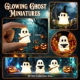 thumbnail image 1 of Halloween Decor Indoor, Halloween Party Decorations, Mini Glowing Ghost Figure, 1.5X1 Inch Small Ghost Statue, Light Up Ghost with Bat Accent for Halloween, Mini Tabletop Ghost, 1 of 5