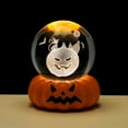 thumbnail image 1 of Halloween Decor - Party Headband - Halloween Pumpkin Crystal Ball - Halloween Lamp 3D Engraved Pumpkin Base Night Light Decor with /Witch/Cemetery Scene for Halloween Home & Desktop Decoration, 1 of 4