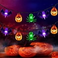 thumbnail image 1 of Halloween Decor - Party Headband - Pumpkin Lantern - Halloween Pumpkin String Lights Battery Operated Halloween Decorations Outdoor Indoor Halloween Party Decor (Warm Light), 1 of 4