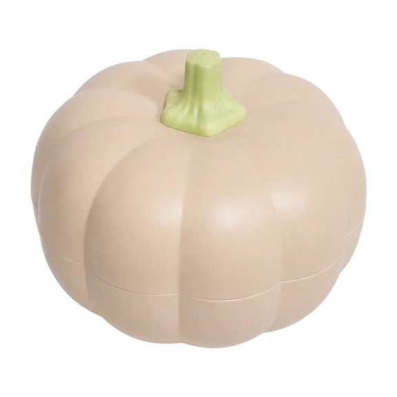 Halloween Decor Pumpkin-Shaped Plastic Storage Box with Lid, Compartmentalized Candy Snack Nut Box, Dried Fruit Tray for Living Room and Dining Table, Harvest Decor, 7.87 X 7.87 X 6.3 Inches