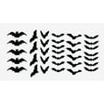 thumbnail image 1 of Halloween Decor Scary Black Bats Decal Set of 34 Stickers Monster Spooky #1168, 1 of 2