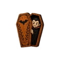 thumbnail image 1 of Halloween Decor Spooky Vampire Coffin Figurine for Home Tiered Tray Display Fall Season Party Accent Decor Hand Finished Wood Style Decoration for Shelf Tabletop Party Space, 1 of 6