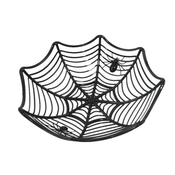 Halloween Decor, Trick or Treat Bags, Spider Net Candy Plastic Basket Spiderweb Halloween Party Decor Kitchen Decor