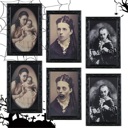 Halloween Decoration 3D Face Changing Moving Photo Frame Horror Party Decoration Home Decor