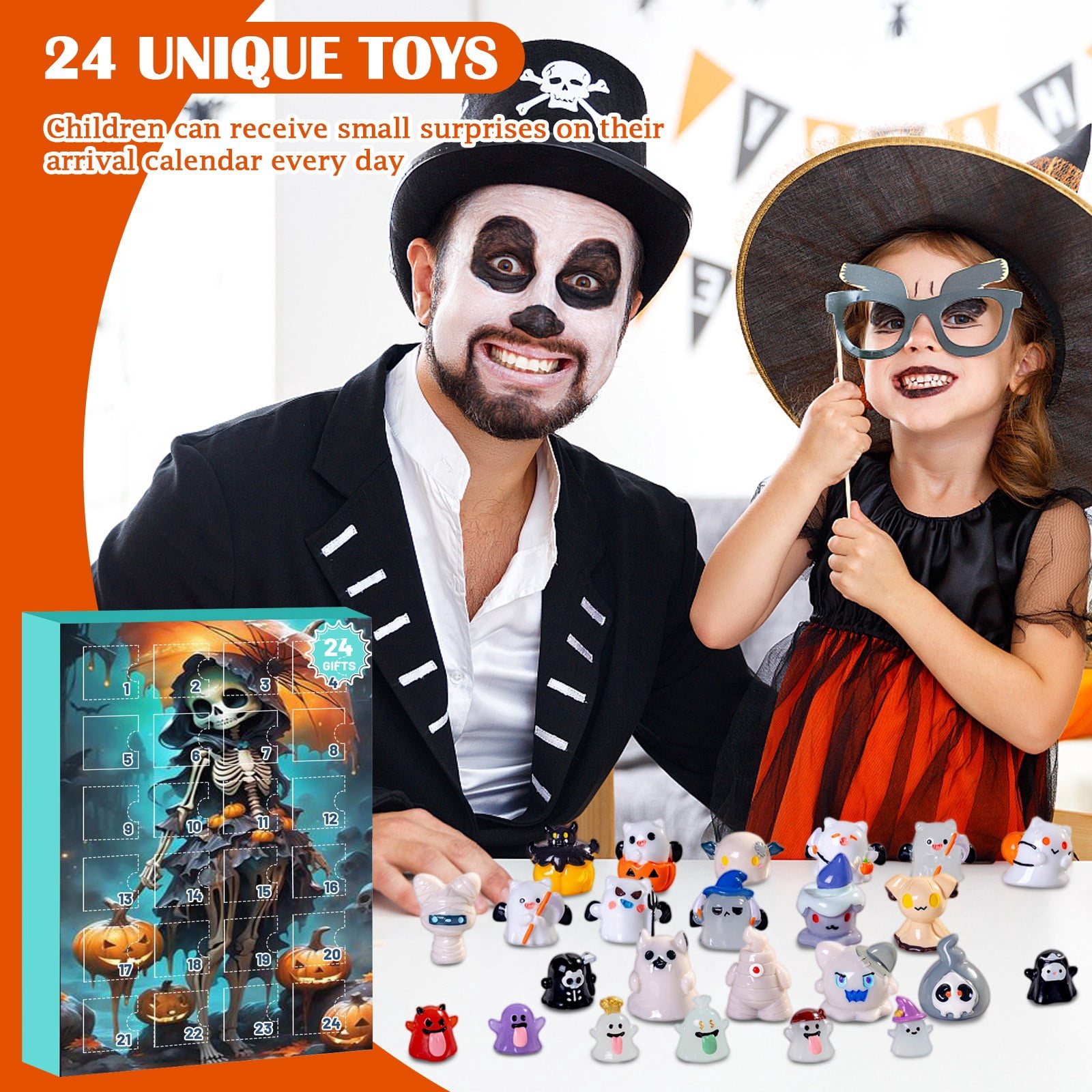 Halloween Decoration Advent Calendar 2025 with 24 Scary Toy Surprises ...