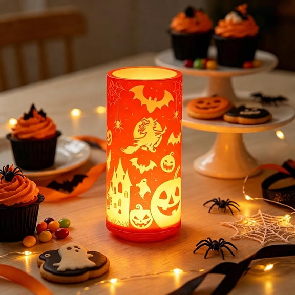 Halloween Decoration Clearance Under $15.00! Halloween Themed Weird Ghost Ornament Lamp Creating Scary Vibes During Halloween Season With Its Eerie Devise Ideal Decor For Halloween Party Or Home