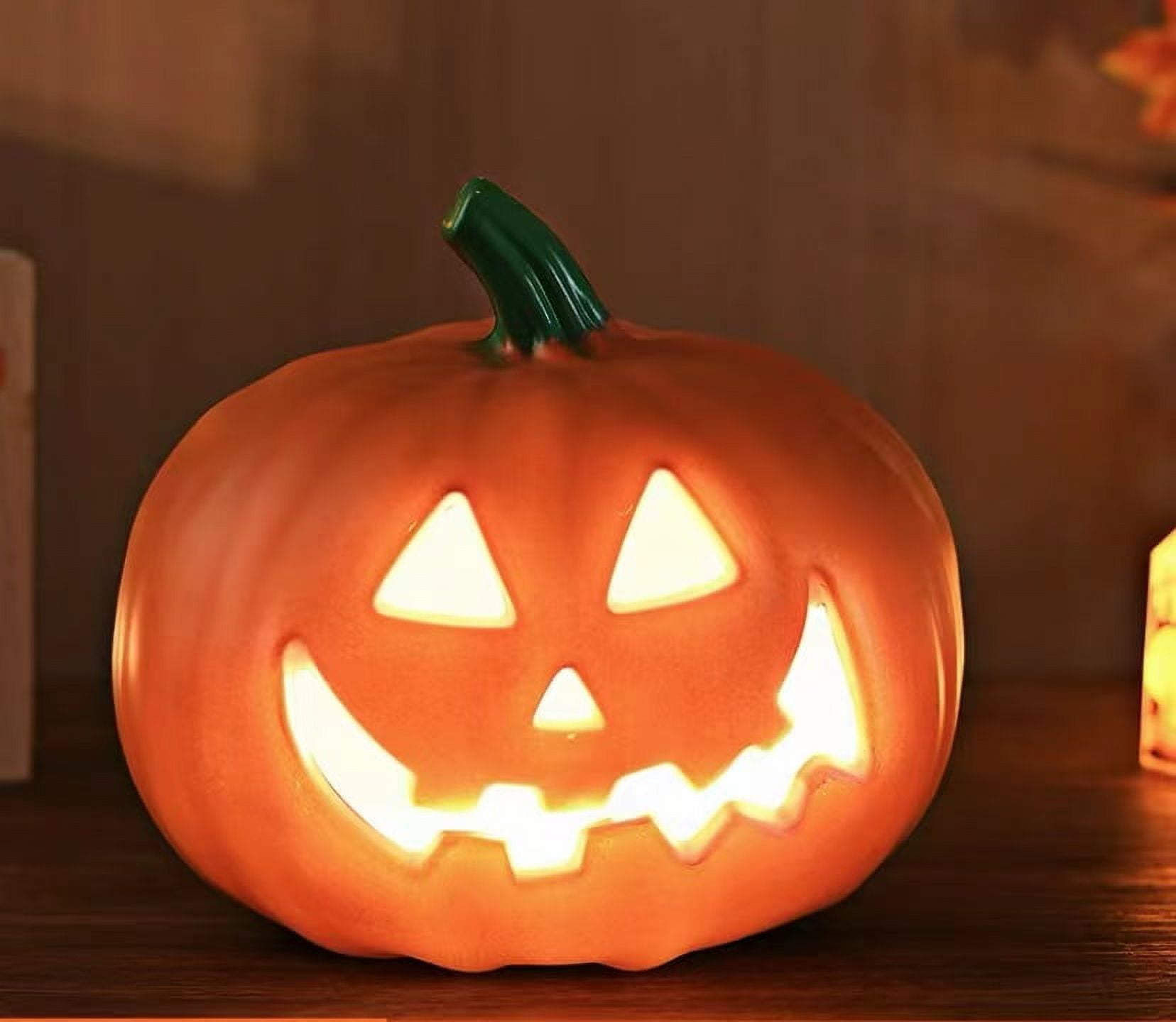 Halloween LED Pumpkin Lantern, Decorative Jack O Lantern for