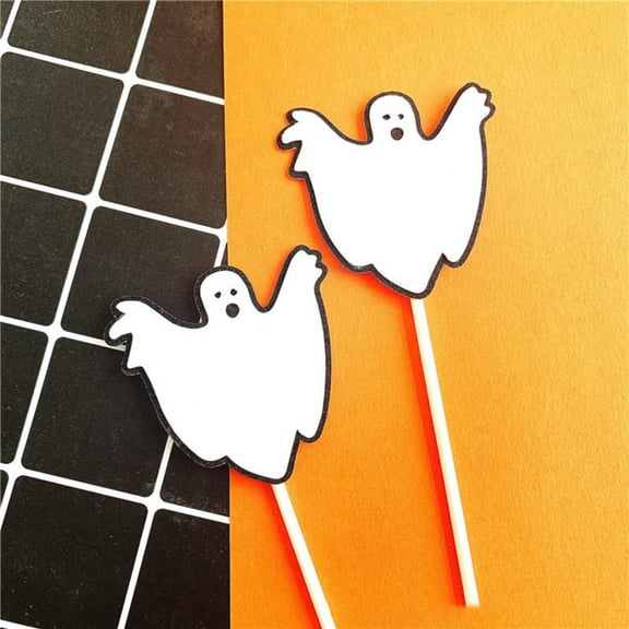 Halloween Decoration Collection Pumpkin Bat Witch Ghost Castle Cake Topper Funny Party Dress Up Decor for Halloween Holiday Party Dessert Table Decorations Supplies