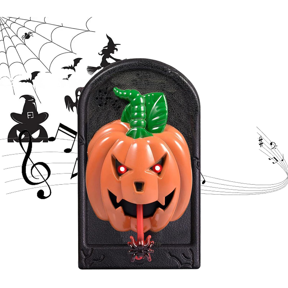 Halloween Decoration Doorbell, Glowing Sound Horror Tongue Out