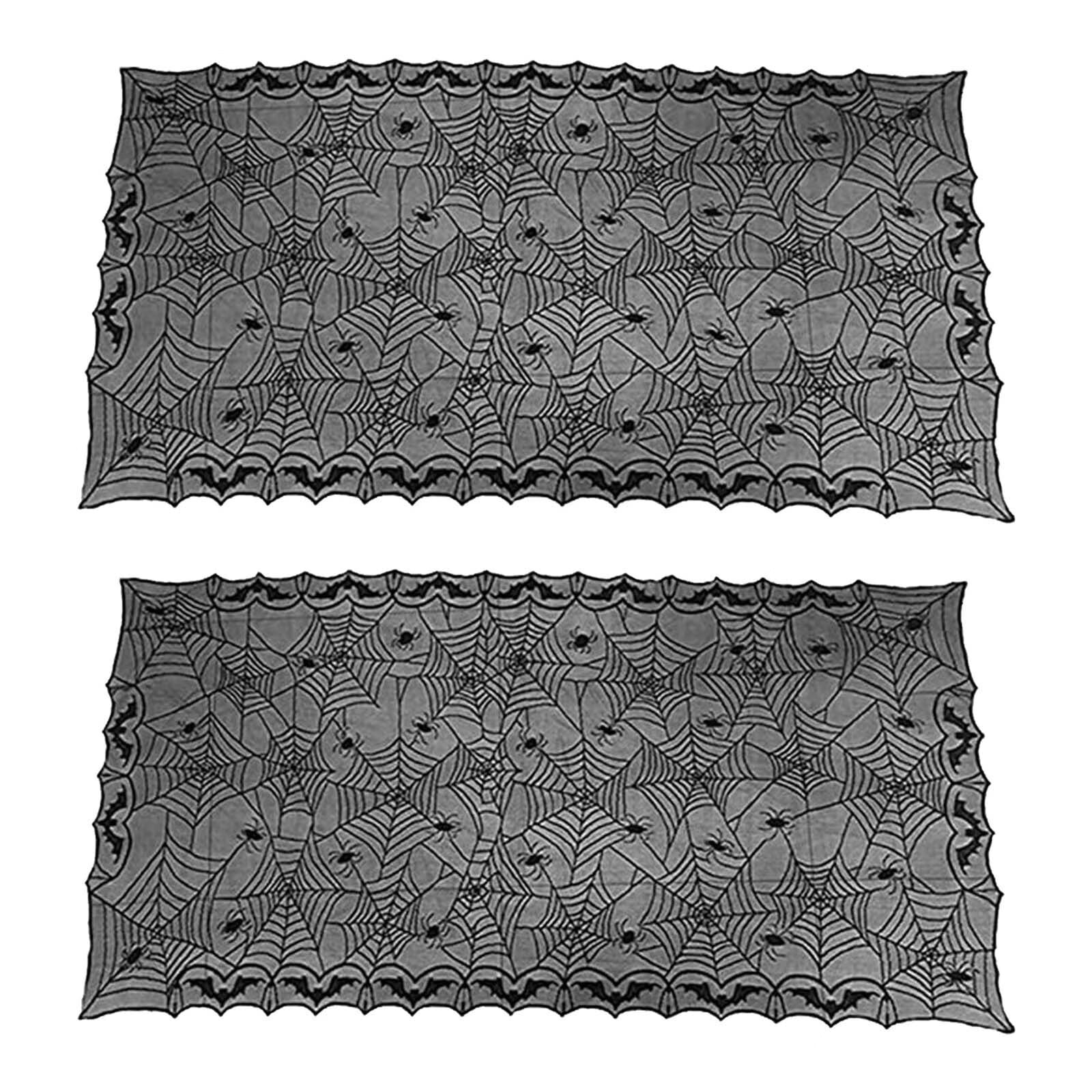 Halloween Decoration Halloween Festival Lace Table Runner Black Mesh