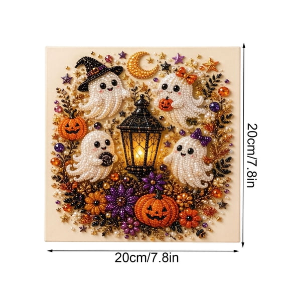Halloween Decoration, Halloween Ghost Art DIY Kit, Spooky Cute Painting Crafts for Adults, DIY Fall Home Decor Wall Art, Beginner DIY Seasonal Party Gift