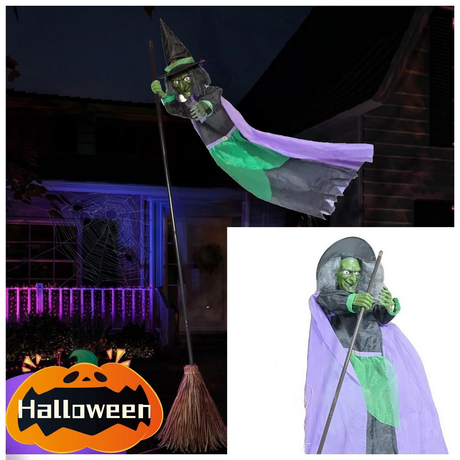 Halloween Decoration-Halloween Outdoor Decoration,Floating Witch on