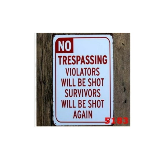 Halloween Decoration Halloween Signs Retro Fashion chic Funny Metal Tin Sign No Trespassing We're Tired of Hiding The Bodies.