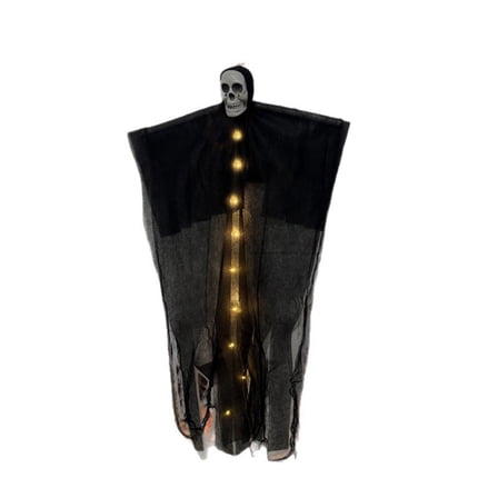 Halloween Decoration with Hanging Ghosts and Terrifying Decorations-Halloween Decorations-Halloween Skeleton 35X24 Inch Scary Light Up Halloween Animatronics with Hangable Creepy Skeleton
