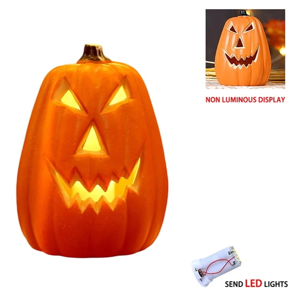 Halloween Decoration Indoor Outdoor Clearance Under $5.00!Halloween Lighted Pumpkin Large Plastic LED Pumpkin Decoration For Outdoor Yard Porch Home Storefront Shopping Mall Holiday Display Decor