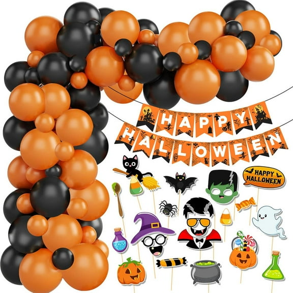 Halloween Decoration Items-73Pcs Halloween Kit With Halloween Party Props|Halloween Theme Decoration|Halloween Decorations Items Scary|Halloween Bunting Banner
