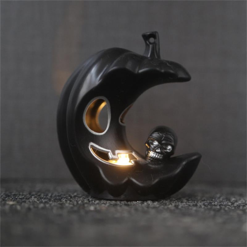Halloween Decoration LED Candle Light Plastic Pumpkin Lamp For Home Bar