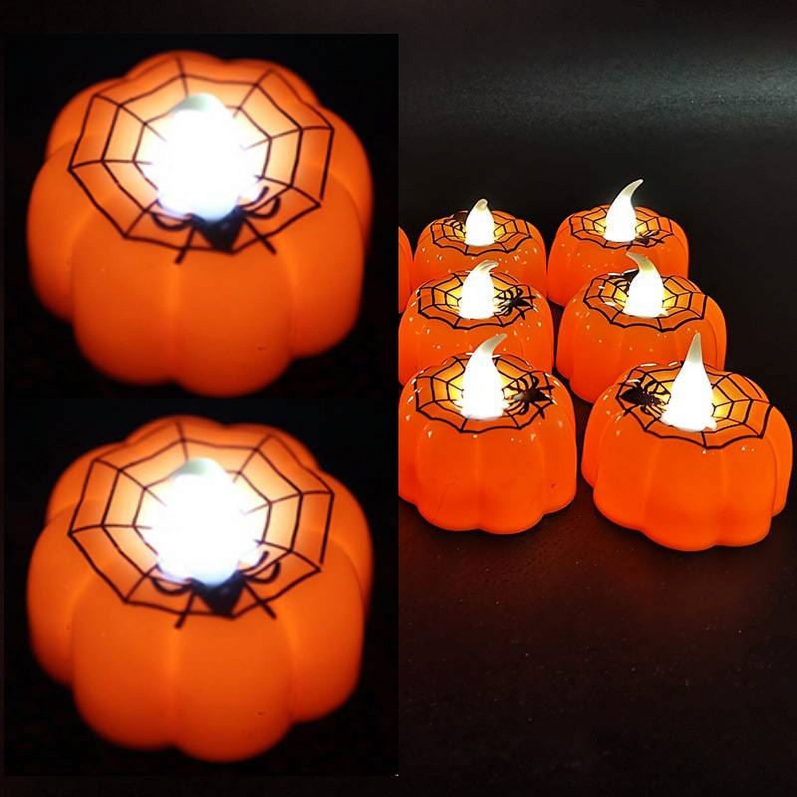 Halloween Decoration LED Candle Light Plastic Pumpkin Lamp For Home Bar