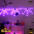 thumbnail image 1 of Halloween Decoration Lights, 6 FT Halloween Spider Web Light Strings with 12inch Spider, 8 Modes & Timer Functions, Indoor Ghost Festival Funny Atmosphere Prop Decorative Light, Halloween Party Decor, 1 of 9