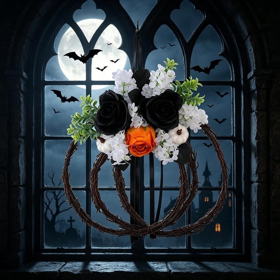 Halloween Decoration Outdoor Under $5.00!N-ew Halloween Pumpkin Floral Hanging Decoration And Ideal For Storefronts Gardens And Themed Displays Perfects For Setting A Festive Home Atmospheres