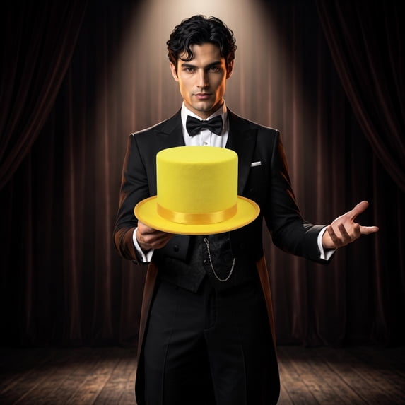 Halloween Decoration Outdoor Clearance Under $5.00!Classic Tall Top Hat For Halloween Party Formal Stage Performance Magician Accessory Stylish Lincoln Style Dress Up Hat For Carnival Themed Event