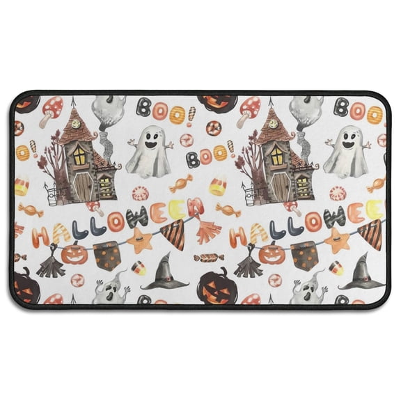 Halloween Decoration Pattern Door Rugs,Washable Non Slip Door Mats Indoor,Decorative Door Mats,Entry Mat Indoor for Entrance,Bedroom,Kitchen,Bathroom,30"x17"