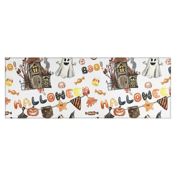 Halloween Decoration Pattern Kitchen Rug Mat,Kitchen Runner Rugs Non Skid Washable,Decorative Kitchen Floor Mats for Kitchen,Sink,Laundry,17"X47"