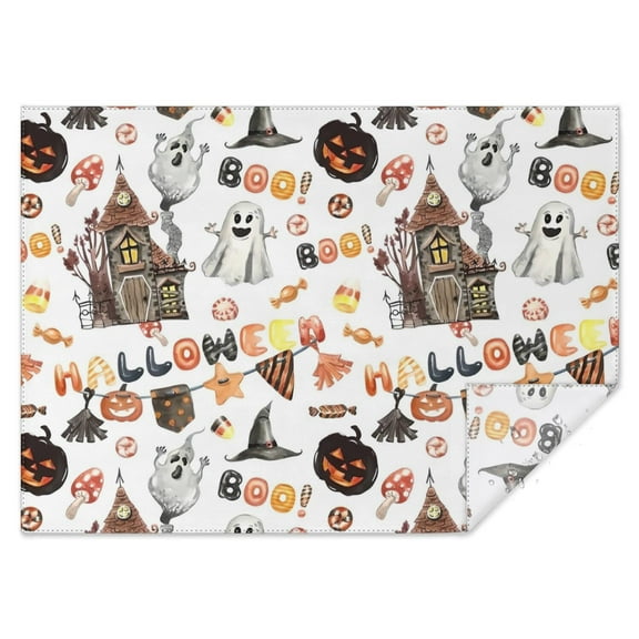Halloween Decoration Pattern Rectangle Tablecloth 60"x84",Waterproof Polyester Rectangle Table Cloth, Wipeable Spillproof Polyester Tablecloth for Dining, Camping, Indoor and Outdoor