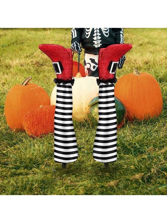 Halloween Decoration Prosthetic Witch Leg Pair For Garden Display