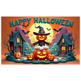 thumbnail image 1 of Halloween Decoration Pumpkin Banner Spooky Design Scarecrow Illustration Autumn Theme for Halloween Party Event Outdoor Festive, 1 of 9