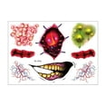Halloween Decoration Scary Face Makeup Party Design Stickers Puffy