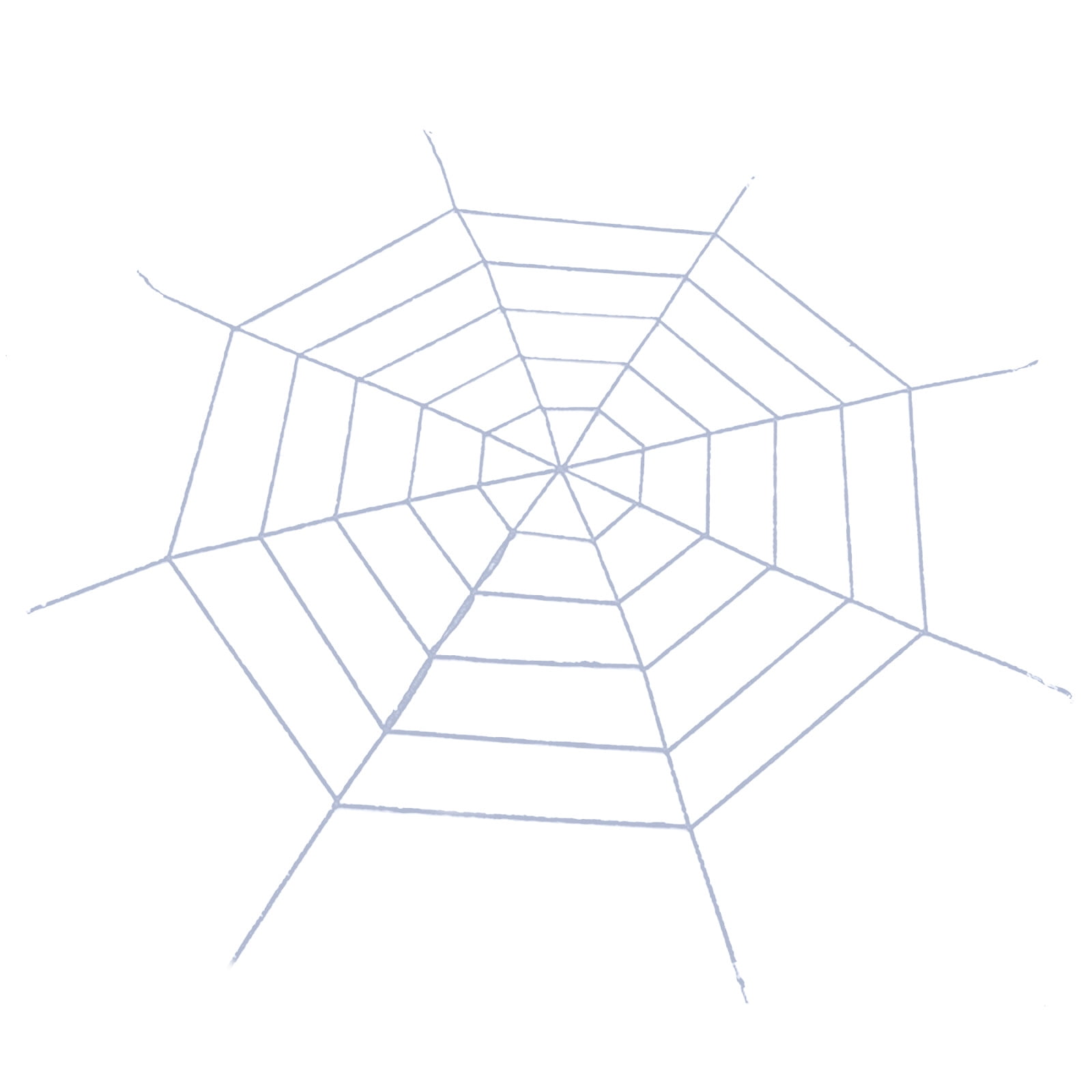 Halloween Decoration Set: Fixed Spider Web White Circular 2.5 Meters ...
