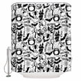 thumbnail image 1 of Halloween Decoration Shower Curtain Set ，Waterproof Fabric Shower Curtains Bat Witch Black Vintage Decoration Shower Curtains for Bathroom,Bathroom Decor 36"x72", 1 of 6