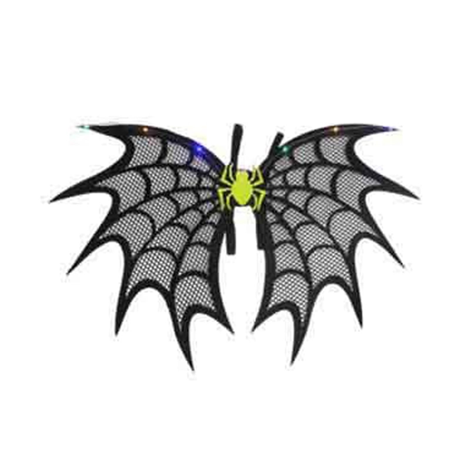 Halloween Decoration Sparkly Spider Wings with Elastic Shoulder Straps