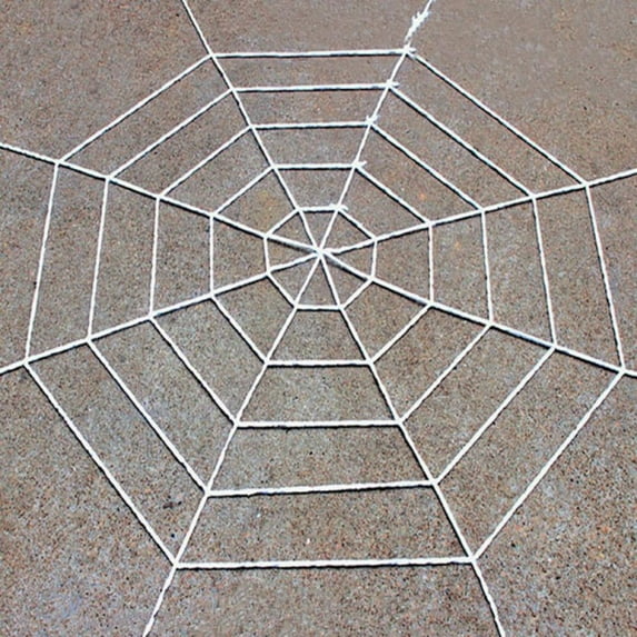 Halloween Decoration Spider Web - 5/8ft Giant Round Spider Web Halloween Yard Door Outdoor Decor