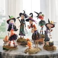 thumbnail image 1 of Halloween Decoration Witch Statue Witch with Pulling Car Figurine Resin Desktop Ornaments Garden Shelf Tabletop Craft Party Supplies Fall Farmhouse Decor Cute Office Decor Autumn, 1 of 3