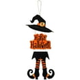 thumbnail image 1 of Halloween Decoration Wooden Witch Door Wreath for Front Door, Happy Halloween Witch Wall Signs Hanging for Home Wall Decor Outdoor Indoor Farmhouse Party Supply, 1 of 5